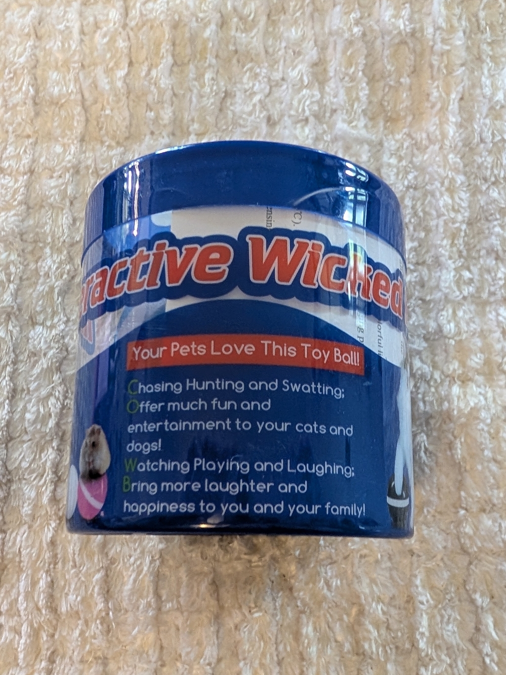 Interactive Wicked Pet Toy Ball - Blue